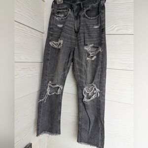 American Eagle Outfitters Distressed Black Gray Jeans